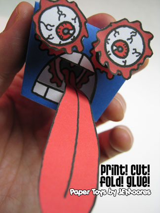 Front Cover of Print! Cut! Fold! Glue! by J.E.Moores